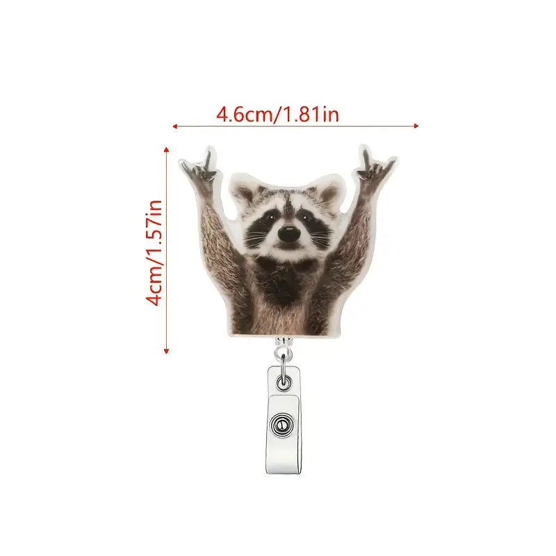 Hip hop Raccoon Badge