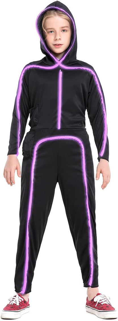 Halloween Costume LED Stick Figure