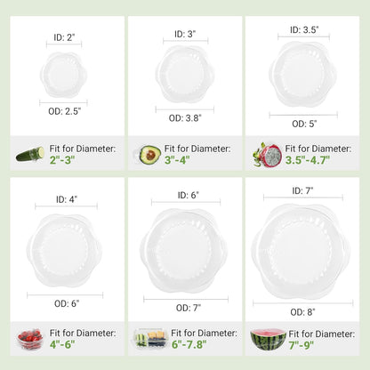 Silicone Stretch Lids for Food Storage