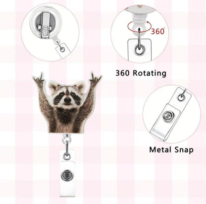 Hip hop Raccoon Badge