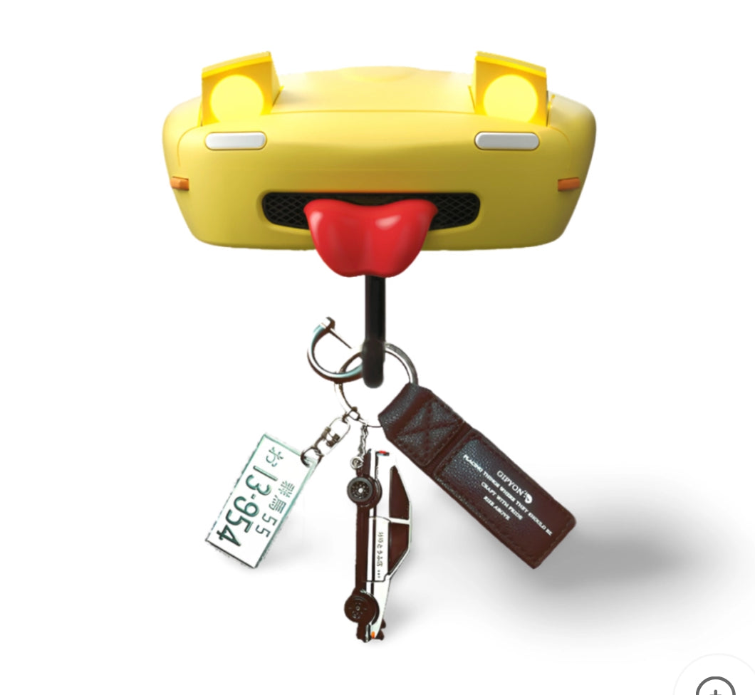 Car pop-up headlight key hook