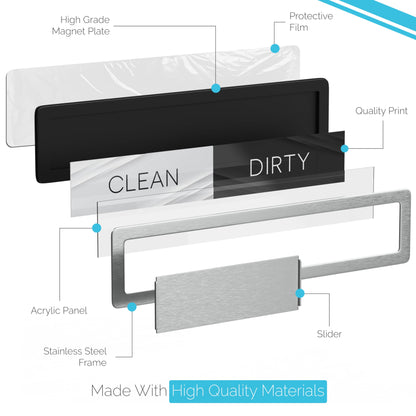 Dishwasher Magnet Clean Dirty Sign