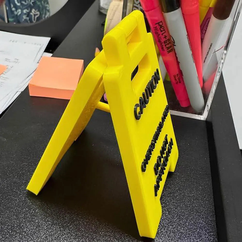 Overstimulated Desk Sign Office